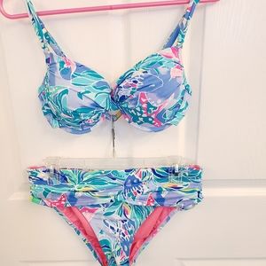 Lilly Pulitzer Celestial Seas 2 piece bikini set 8
